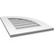 Ekena Millwork Quarter Round Top Right Surface Mount PVC Gable Vent w/ 3-1/2"W x 1"P Standard Frame, 18"W x 24"H GVPQR18X2401SN - alternate 3